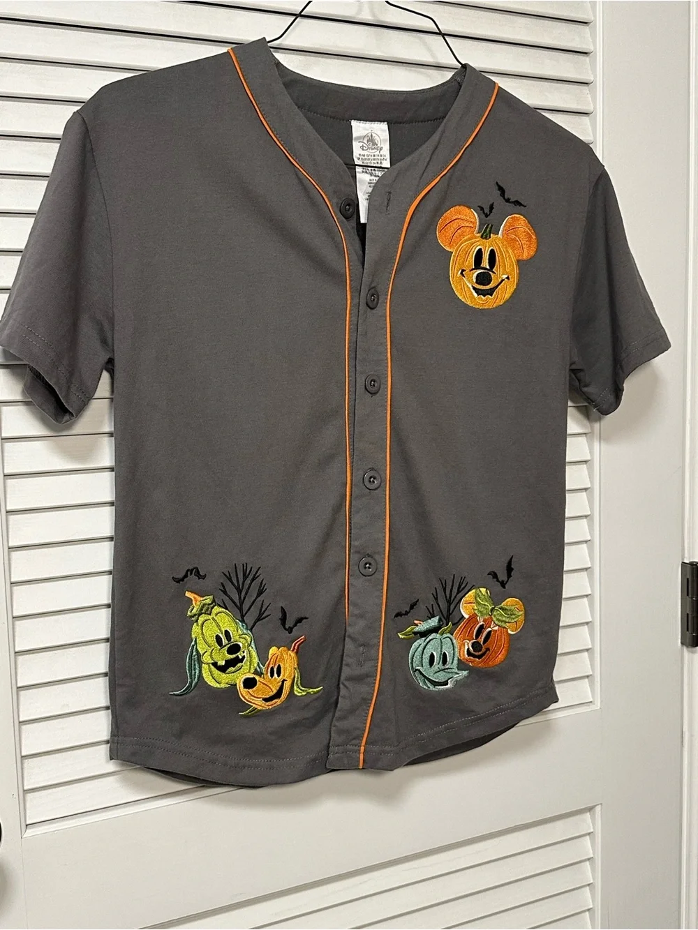 Disneyland Resort Halloween Mickey and Friends Baseball Button Up Jersey
